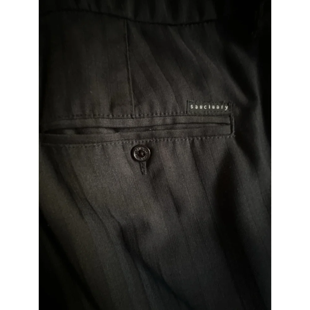 Y2k Sanctuary clothing Los Angeles pants dress‎ slacks Women's 30 Black Stripes